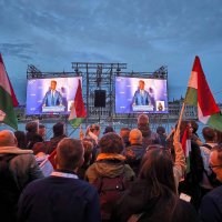 Veselje u Mađarskoj nakon prvih rezultata