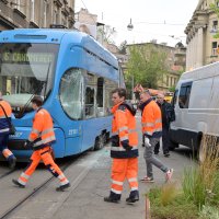 Sudar tramvaja i kamiona u Zagrebu