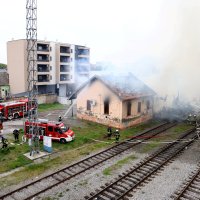 Požar skladišta HŽ-a u Osijeku