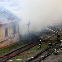 Požar skladišta HŽ-a u Osijeku