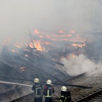 Požar skladišta HŽ-a u Osijeku