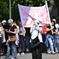 Prosvjed sindikata na Trgu bana Jelačića