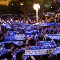 Doček nogometaša Real Sociedada u San Sebastianu