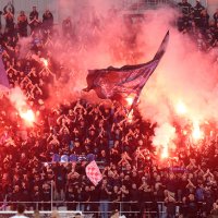 Dinamo - Rijeka, bakljada navijača, finale SuperSport Hrvatski nogometni Kup, 13.5.2026.