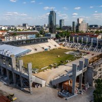 Pogled iz zraka na radove na novom stadionu u Kranjčevićevoj