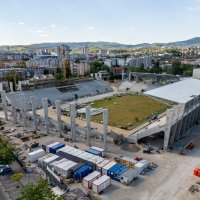 Pogled iz zraka na radove na novom stadionu u Kranjčevićevoj