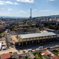 Pogled iz zraka na radove na novom stadionu u Kranjčevićevoj