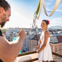 Antonia Gašparov hodom na žici privukla poglede prolaznika