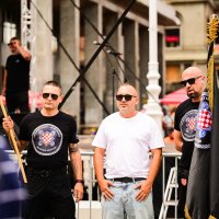 Pripadnici A-HSP na čelu s Draženom Kelemincem prosvjeduju protiv Pridea