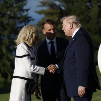 Brigitte i Emmanuele Macron, Donald Trump