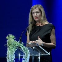 Barbara Matejčić na komemoraciji za Slavenku Drakulić