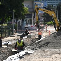 Radovi na Vukovarskoj ulici u Zagrebu od Trešnjevačkog placa