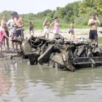 Vađenje njemačkog vozila iz Dunava kod Batine 2003. godine