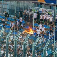Stadion Varaždin, spaljene sjedalice na tribini gdje je bila Torcida