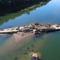 Izuzetno nizak vodostaj rijeke Save ponovo je otkrio olupinu broda "Slovenac"