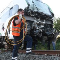 Razbijeni električni vlak dovezen je na željezničku postaju Sv. Ivan Žabno