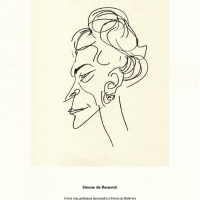 Portretne studije, 2024.-2025., Simone de Beauvoir