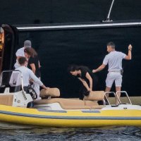 Lauren Sanchez Bezos ukrcava se na jahtu Eos kod Mljeta
