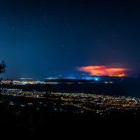 Pogled na požar na Braču s Kozjaka