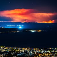 Pogled na požar na Braču s Kozjaka