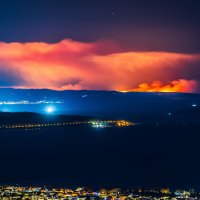 Pogled na požar na Braču s Kozjaka