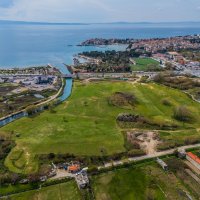 Pogled iz zraka na golf terene u Stobreču gdje će se graditi novi kamp Hajduka