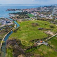Pogled iz zraka na golf terene u Stobreču gdje će se graditi novi kamp Hajduka