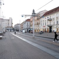 Trg bana Jelačića za vrijeme štrajka