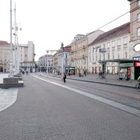 Trg bana Jelačića za vrijeme štrajka