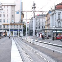 Trg bana Jelačića za vrijeme štrajka