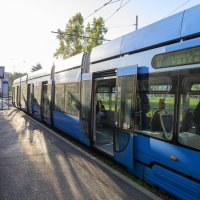 Tramvaj 17 u vožnji tijekom štrajka