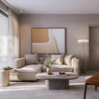 Residences Aurora - Type B - living room - coastal calm