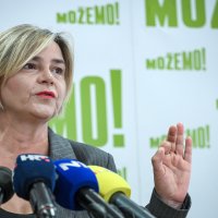 Konferencija za medije stranke Možemo: Gordan Bosanac i Sandra Benčić