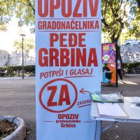 Skupljanje potpisa za opoziv Peđe Grbina
