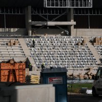 Zagreb: Počelo postavljanje stolica na sjevernoj tribini stadiona u Kranjčevićevoj