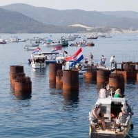 Pelješki most - prosvjed Komarna