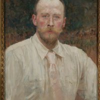 Bukovac, Autoportret u bijeloj košulji, 1897., Privatno vlasništvo, Zagreb