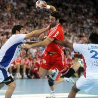 Cedric Sorhaindo i Nikola Karabatić, Ivano Balić (SP 2009. u Hrvatskoj)