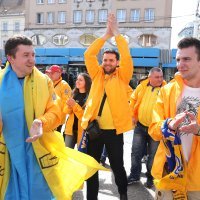 Navijači Ukrajine okupljaju se u centru Zagreba uoči kvalifikacijske utakmice za SP