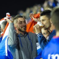 Hrvatski navijači na maksimirskom stadionu (1)