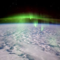 Flying Through the Aurora's Green Fog
