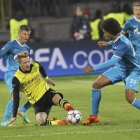 Zenit - Borussia Dortmund,  Andrey Arshavin (L), Axel Witsel (R) i Marco Reus