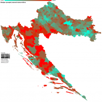 demografska karta hrvatske Karta otkriva razmjere hrvatske demografske katastrofe   tportal demografska karta hrvatske