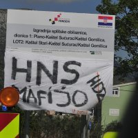 Transparenti na biciklističkoj utrci protiv HNS-a (3)