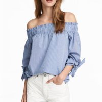 h&m, plavi top