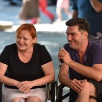 U društvu Ksenije Marinković na snimanju filma 'Ministarstvo Ljubavi'