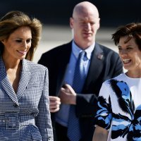 Melania Trump u Michael Kors outfitu u posjetu Belgiji