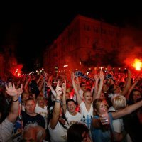 Doček nogometaša Rijeke na Korzu