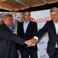 Vojko Obersnel, Davor Bernardić i Zlatko Komadina