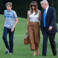 Barron, Melania i Donald Trump
